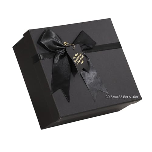 Amazon | ギフトボックス プレゼント用 25.5×20.5×10cm ブラック